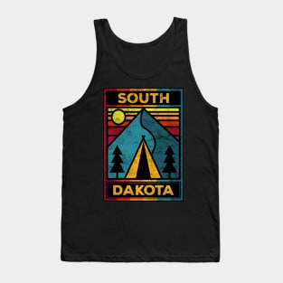 South Dakota Camping Teepee Outdoors Tank Top